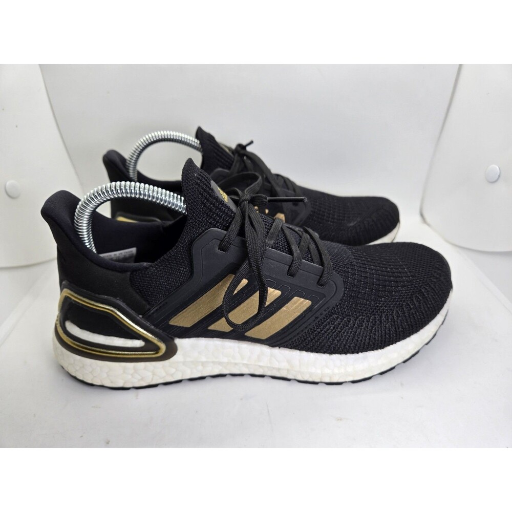 Adidas UltraBoost 20 Shoes Men's 8 Gold Metallic Road Running Athletic Sneakers